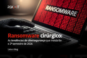 O ransomware cirúrgico é a principal ameaça para o 2º semestre de 2026, visando neutralizar backups antes da criptografia. A RGK4IT analisa essa tendência e oferece soluções de DR e monitoramento para sua continuidade operacional.
